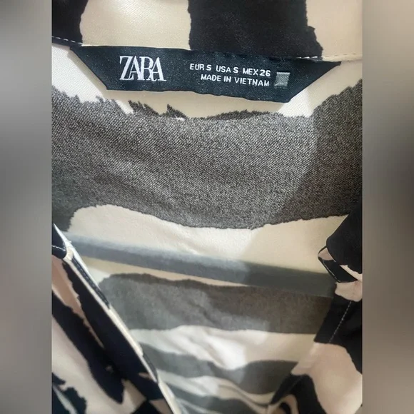 ZARA Zebra Print Mini Dress Size S - Picture 6 of 11